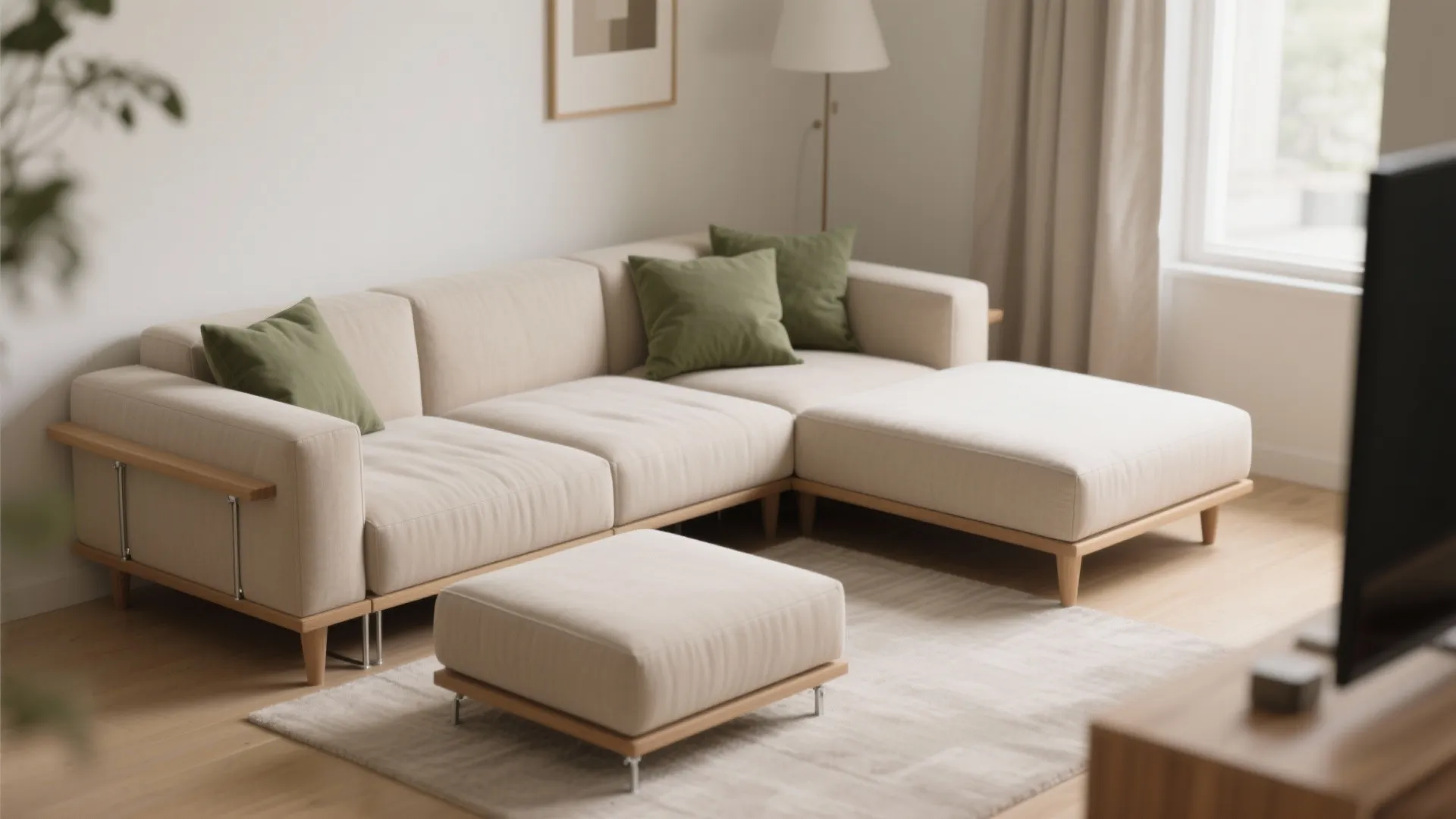 1. Slimline sectionals and modular pieces