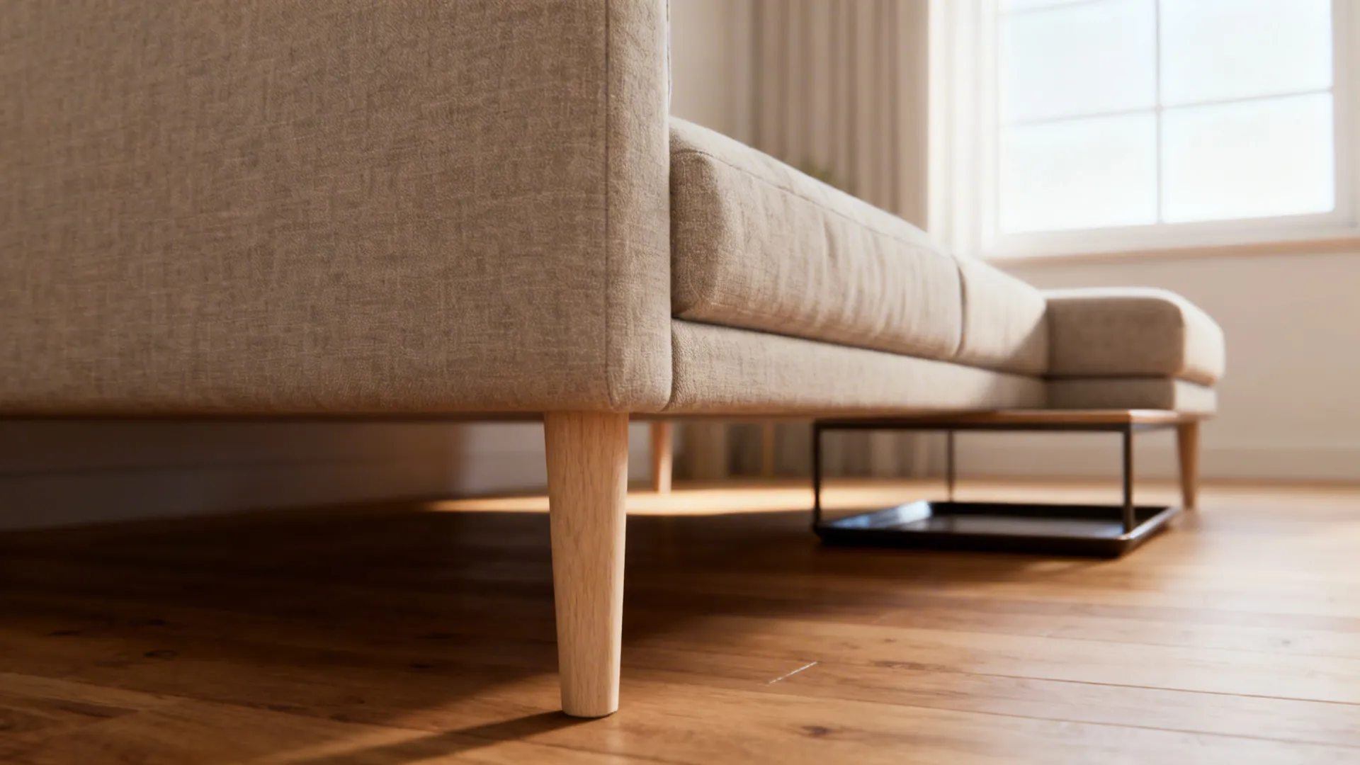 1. Slimline sofa with removable ottoman