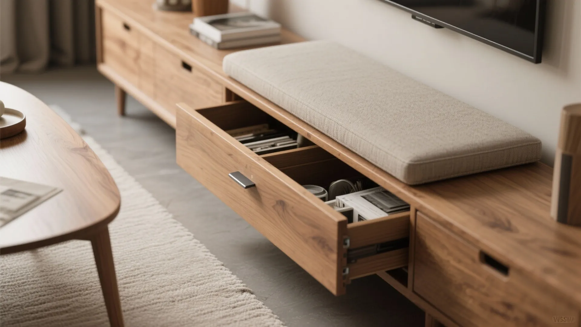 3. Slimline storage that hides the mess