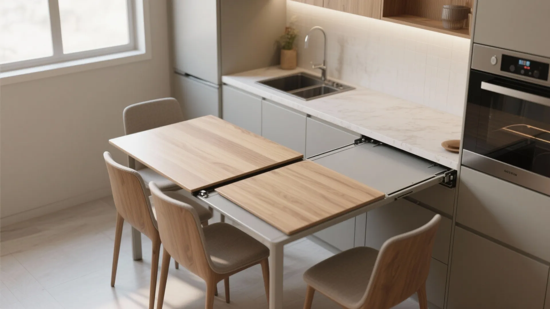 2. Slimline extendable table