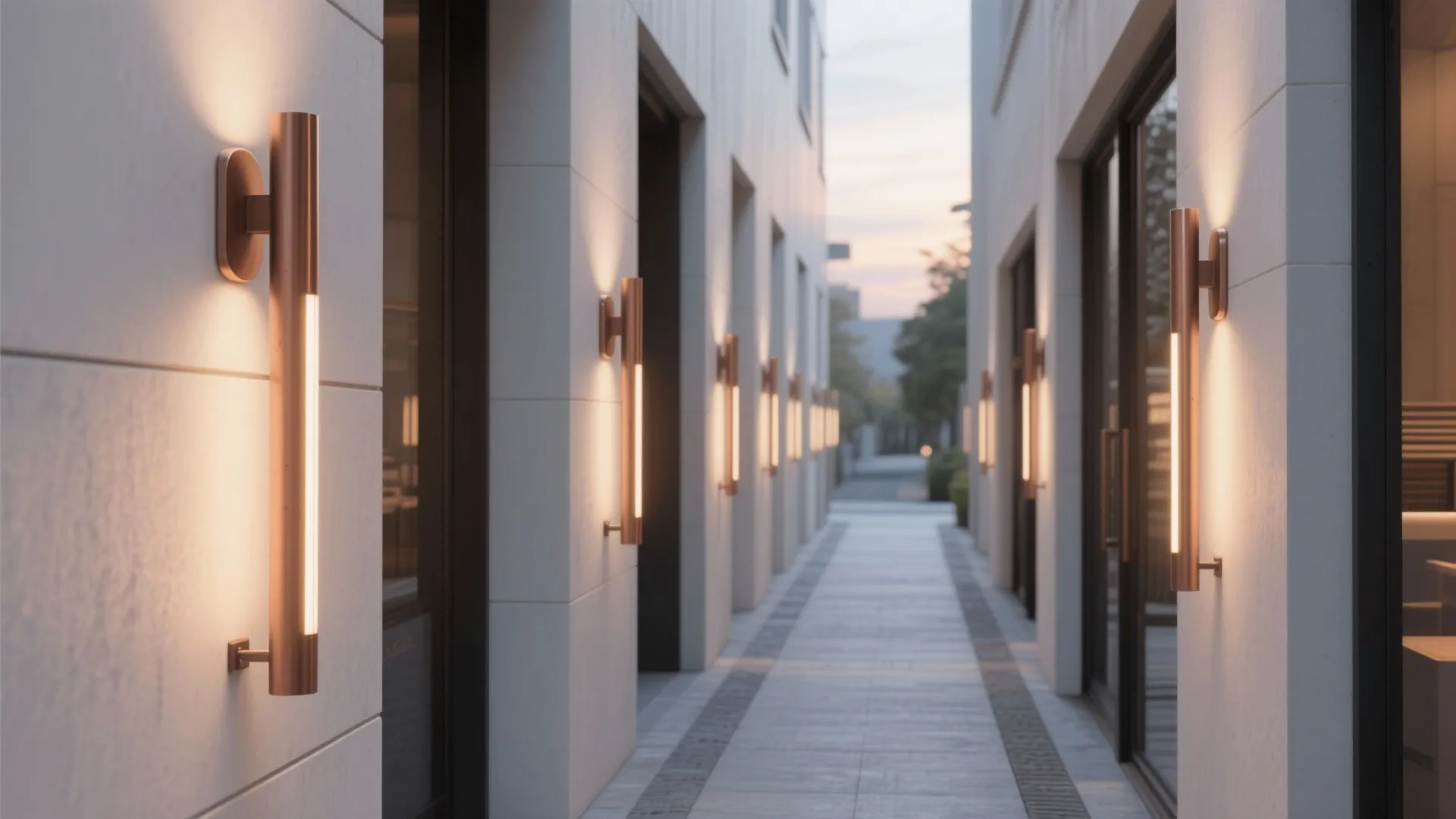 2. Slimline Wall Lamps for Narrow Walkways