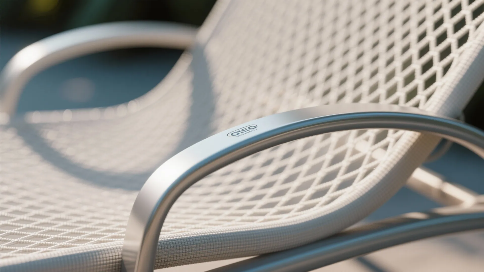 Slim lounge chairs with a nesting side table