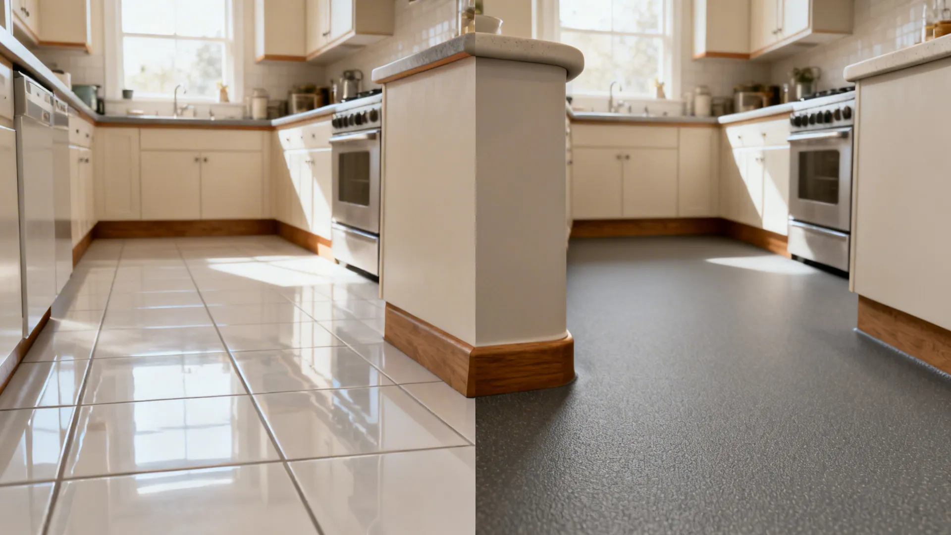 3) Slip-Resistant Floors and Rounded-Edge Countertops