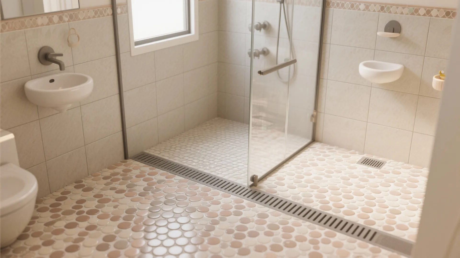 Slip-Resistant Mosaics in the Wet Zone with Warm, Touchable Texture