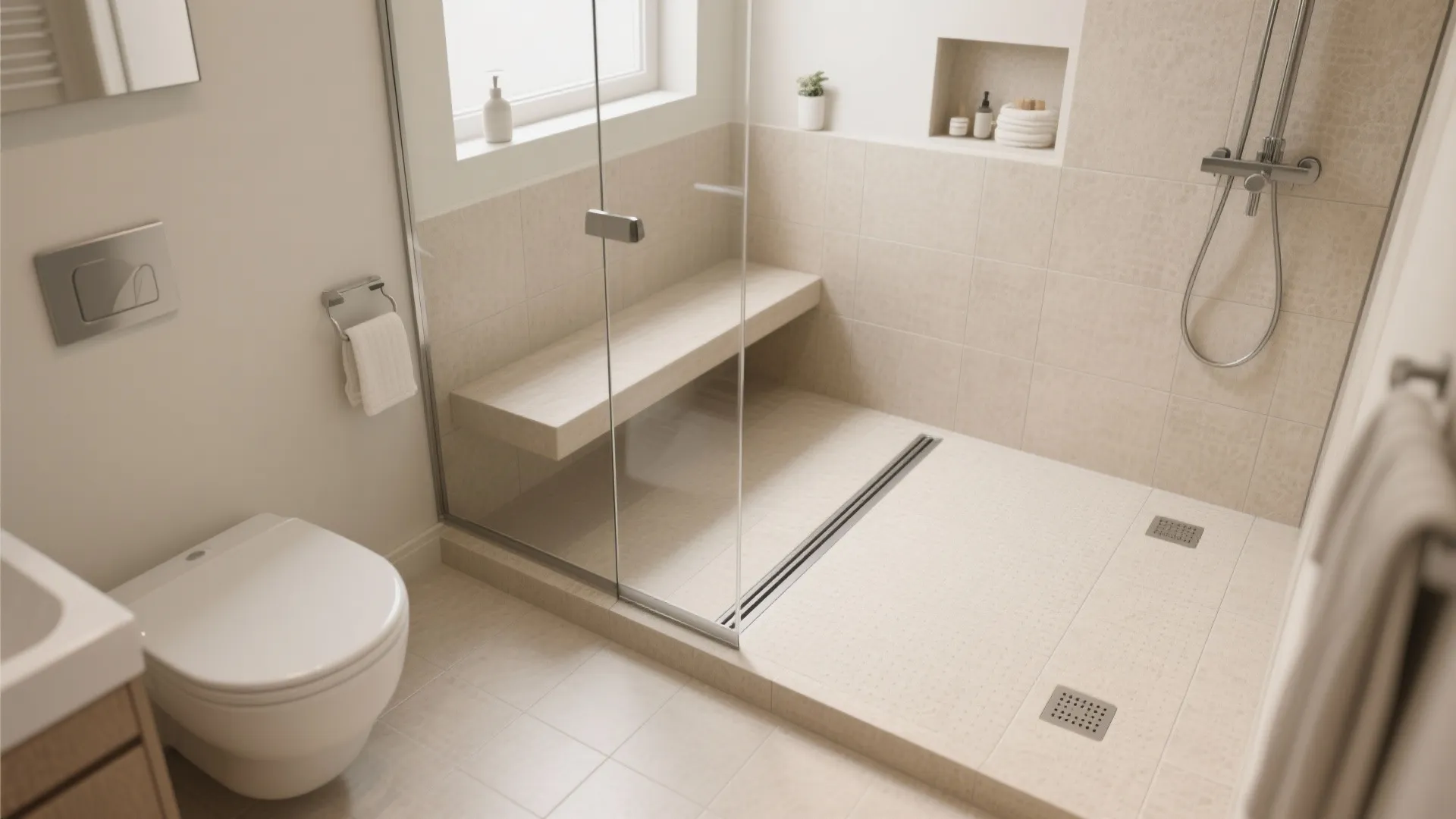 5) Textured, Slip-Resistant Tiles for Wet Zones