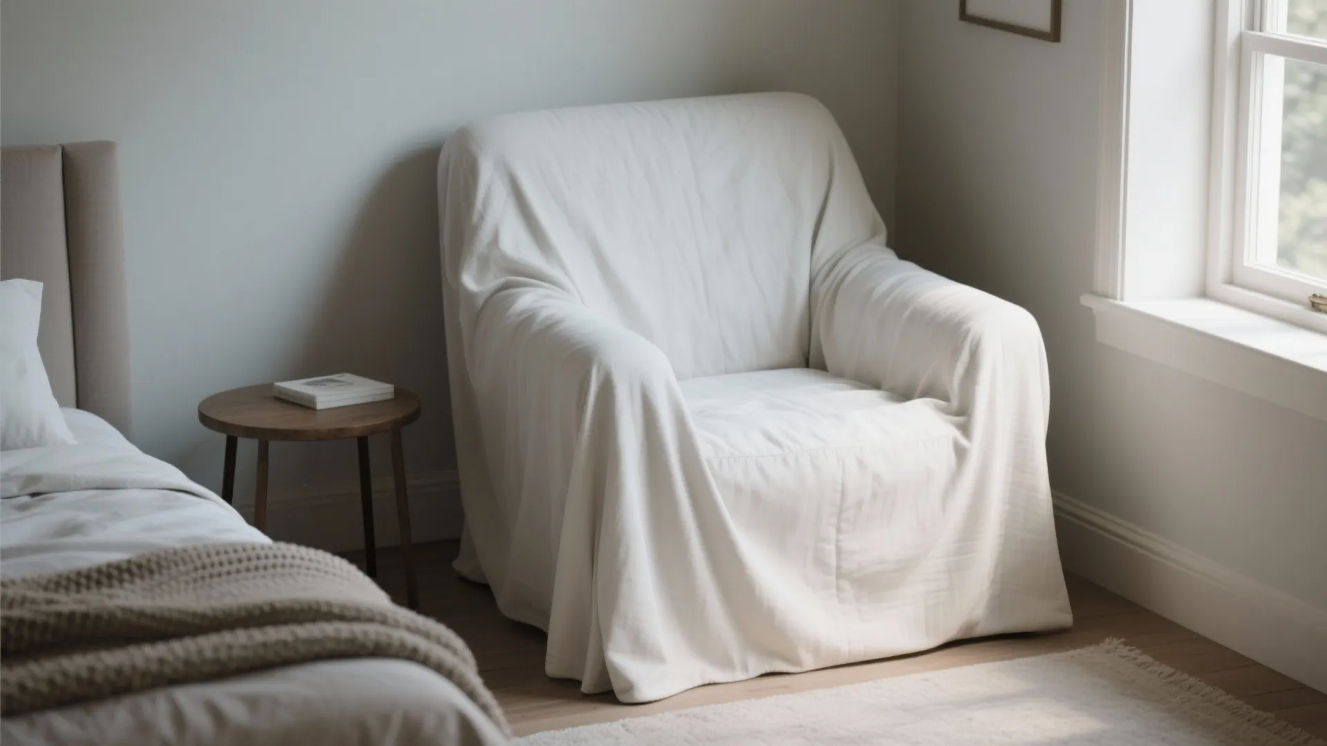 4. Slipcovered Armchair in Soft White Linen