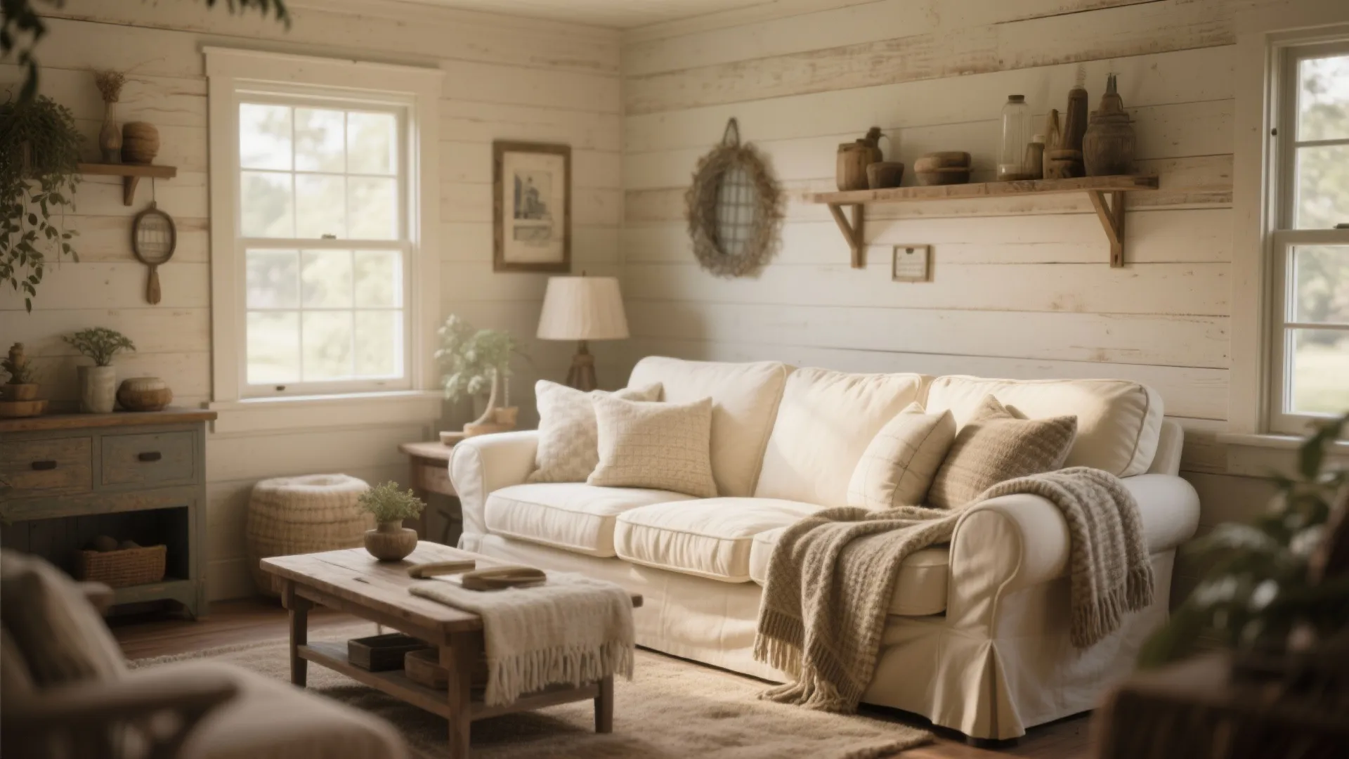 1. Oversized Slipcovered Sofa