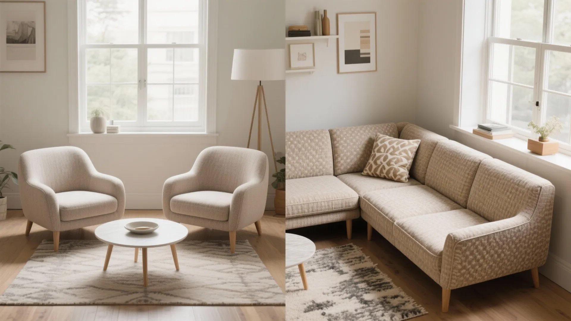 Modular Armless Slipper Chairs