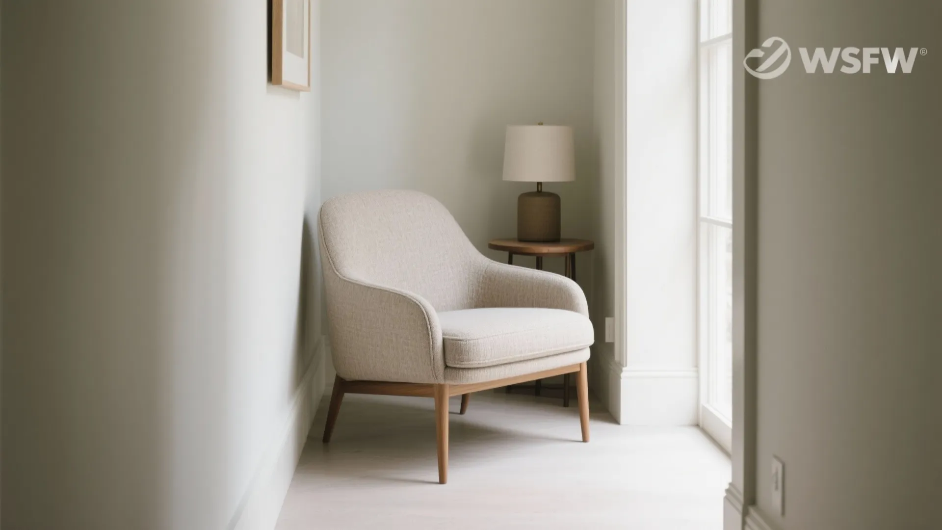 Slim-profile slipper chair