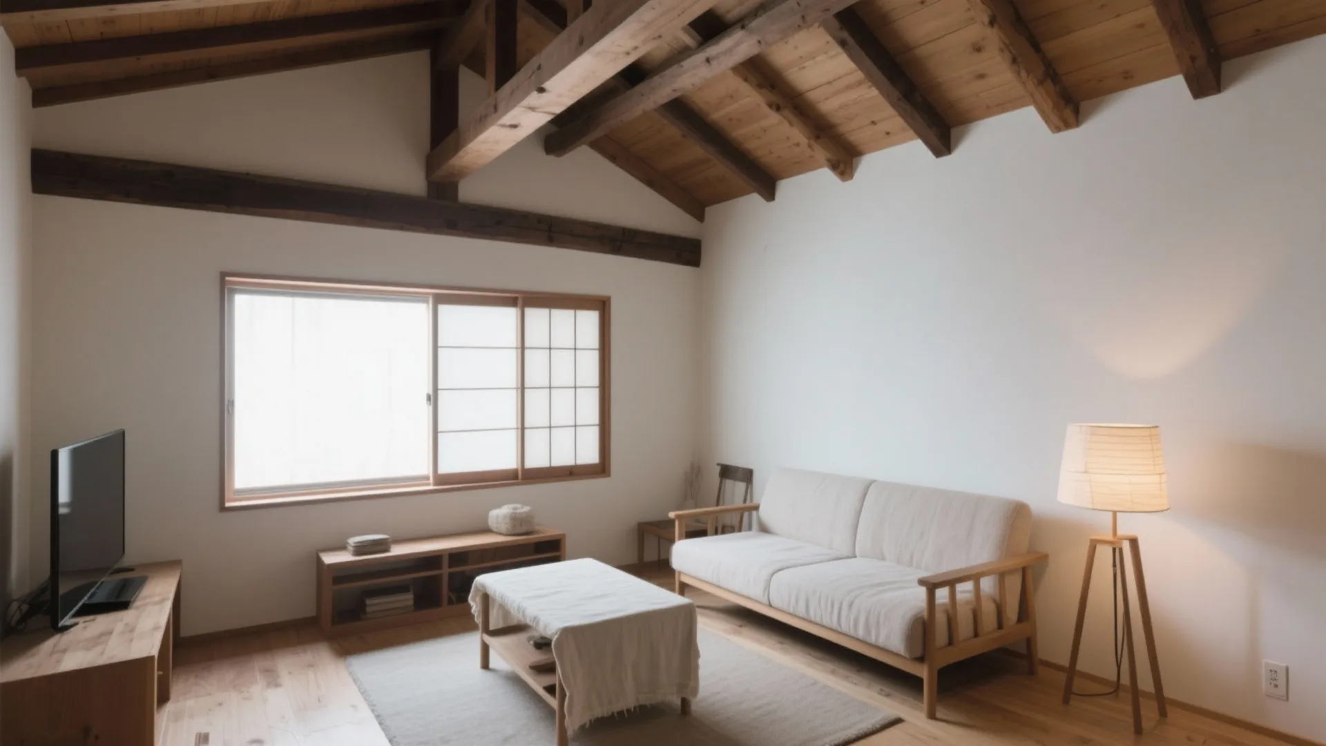 天井の“高さ演出”で面積を増やさず体感を広げる（日式風格の抜け）