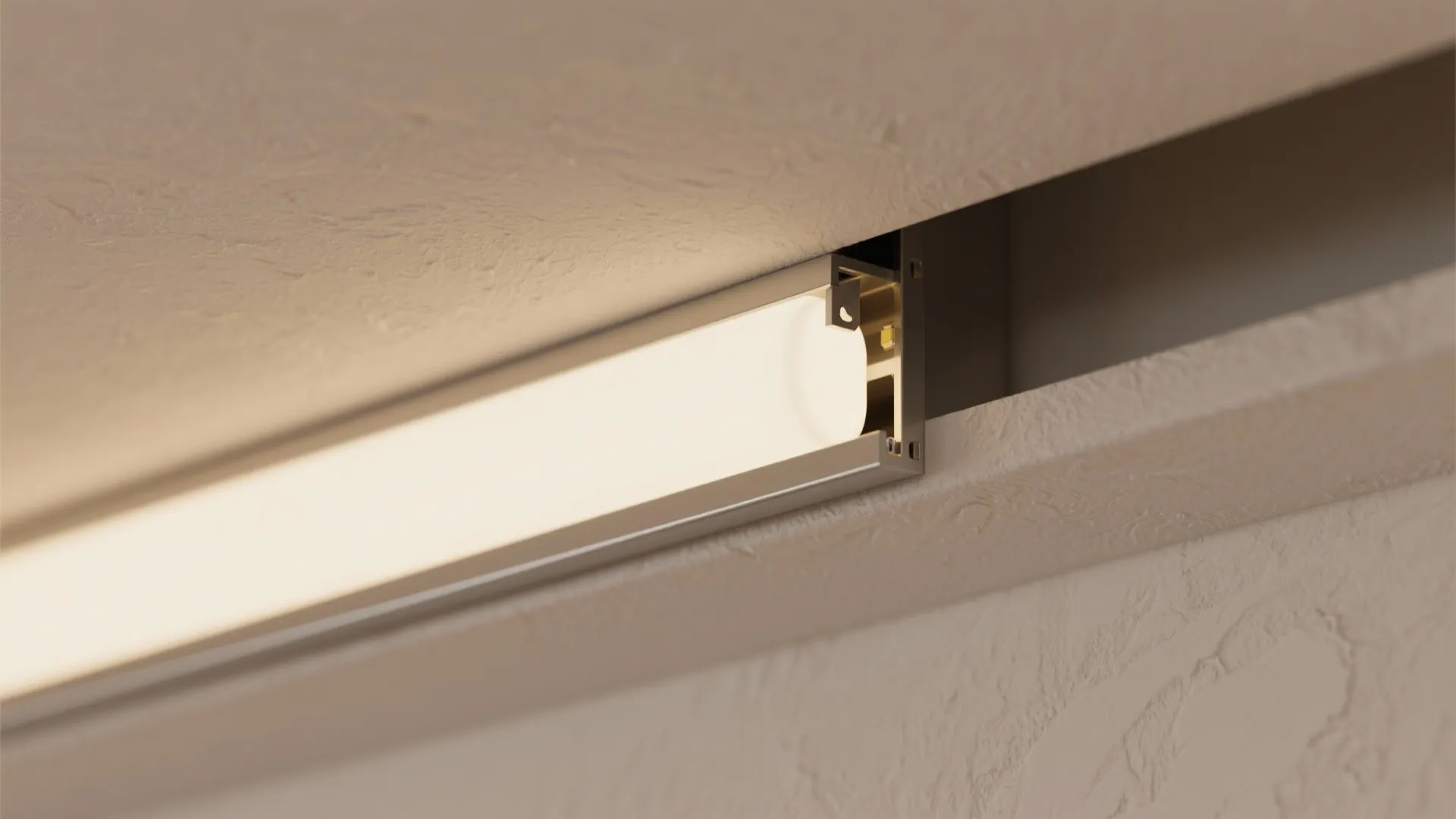 Recessed light slots that hide the source