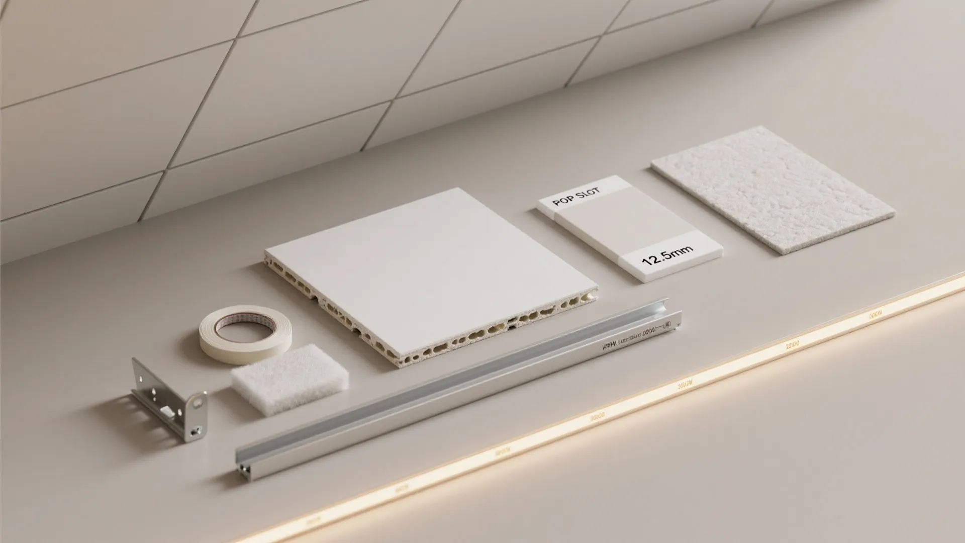 POP ceiling slots for integrated lighting and HVAC