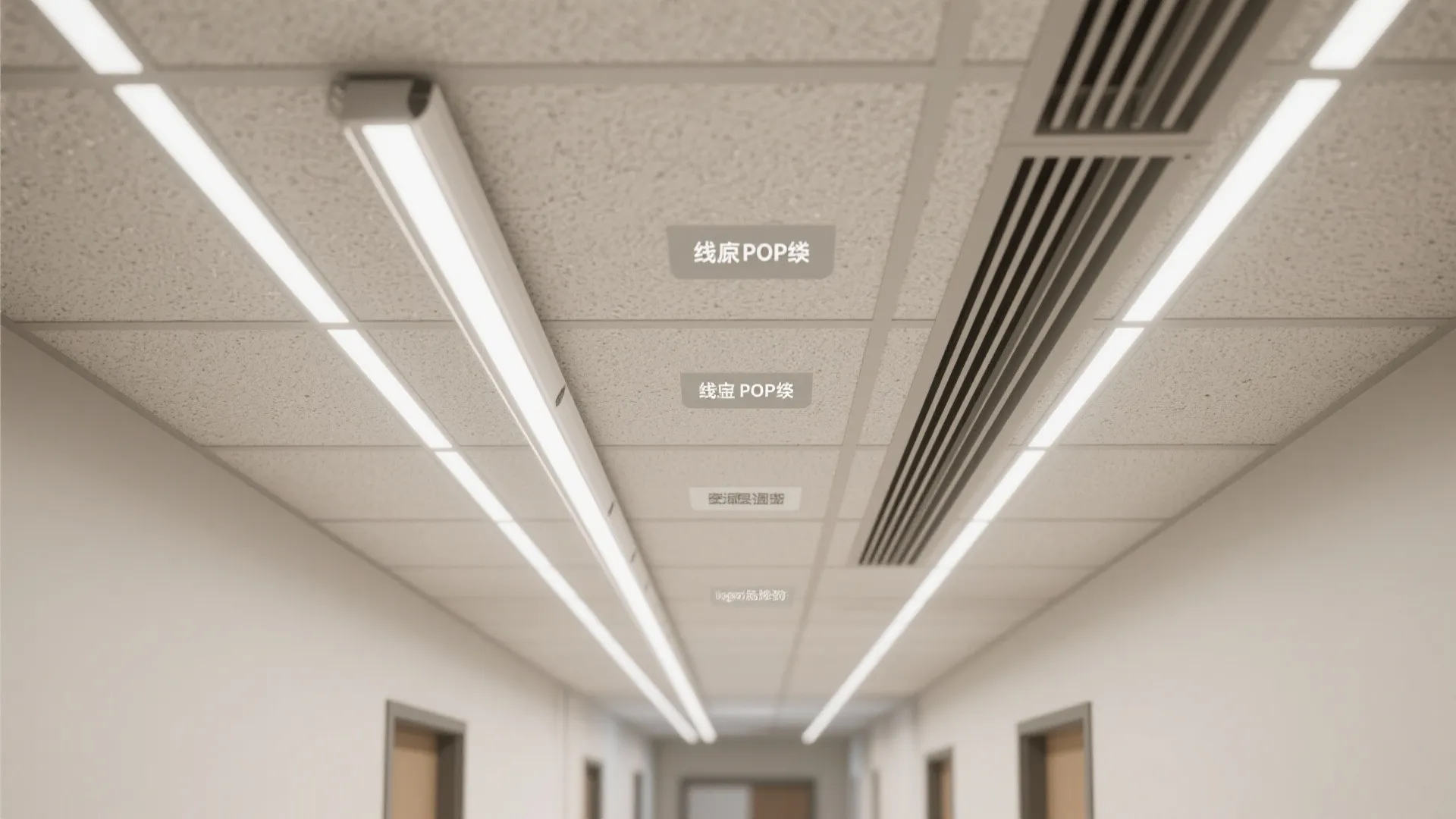 POP ceiling slots for integrated lighting and HVAC