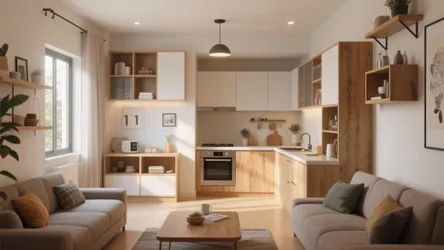 5 Smart Ideas for 1 BHK Flat Interior Decoration