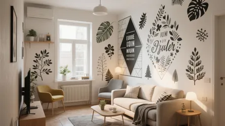 5 Wall Paint Sticker Design Ideas