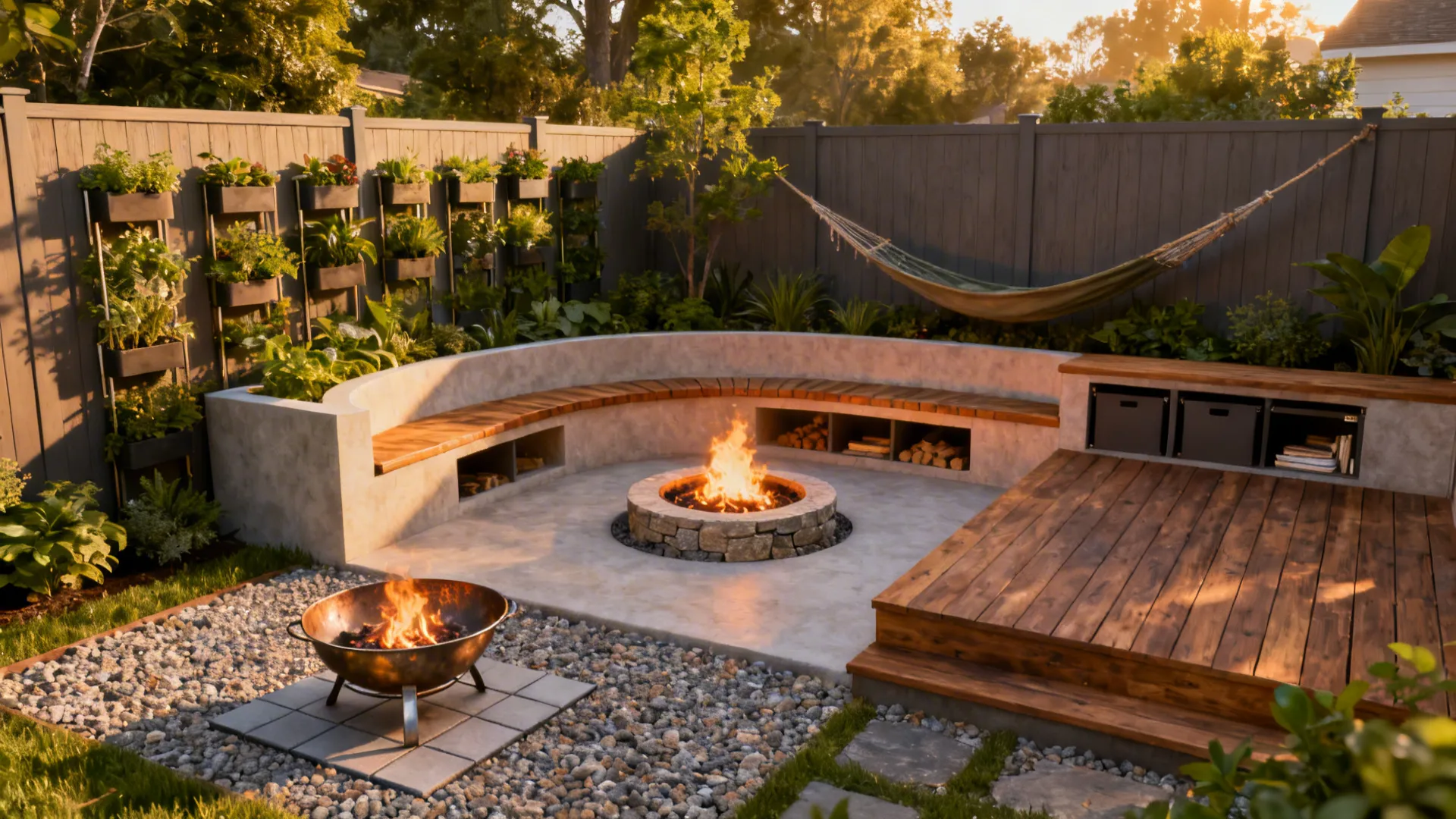 5 Small Backyard Patio Ideas with Fire Pit