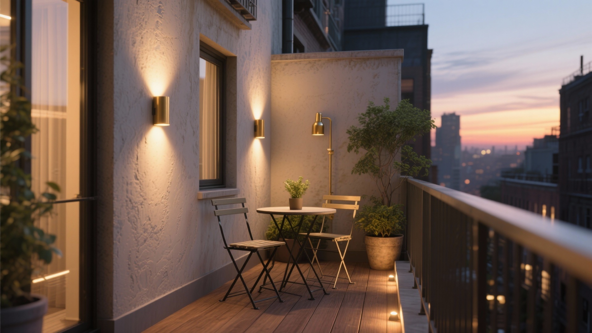 Small Balcony Feels Dark? Fix It With Up-Down Wall Lights