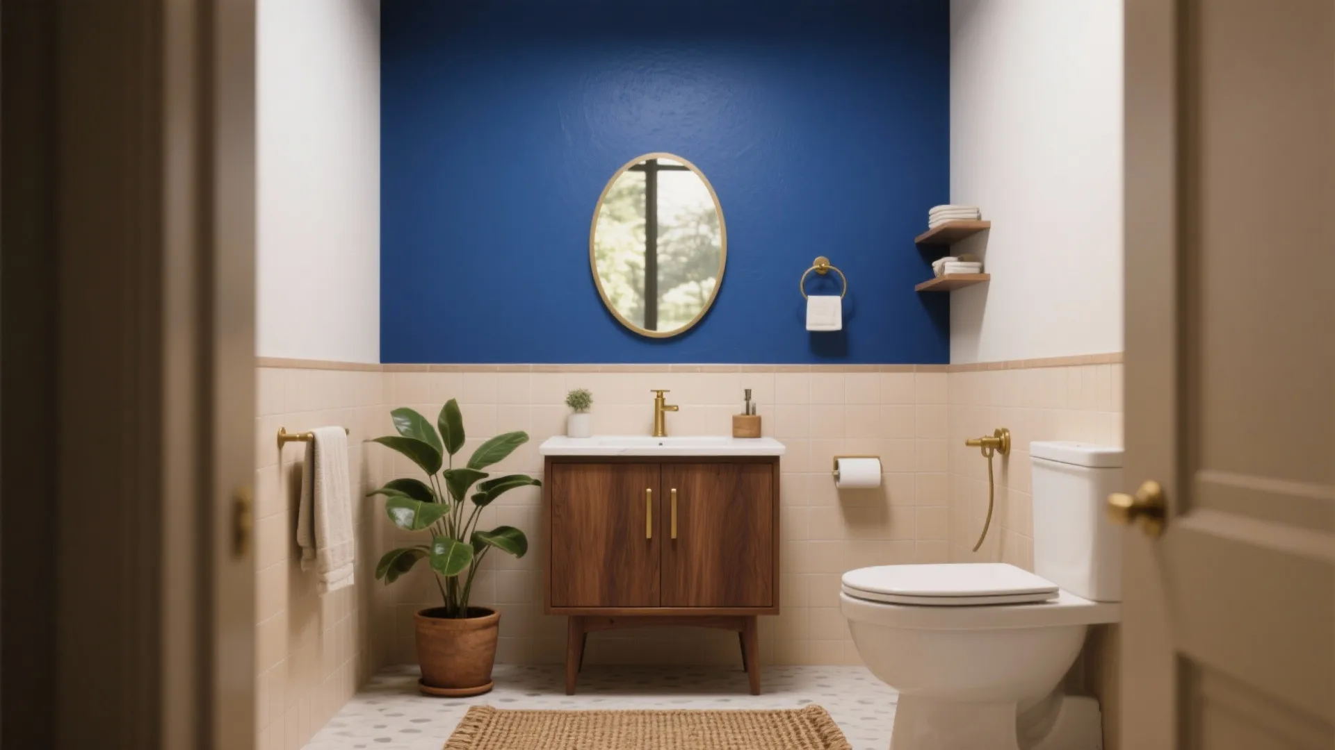 Painted Wall Bathroom: 5 Small-Space Ideas: Practical, stylish painted wall ideas for small bathrooms from a designer with 10+ years of kitchen and bath projects