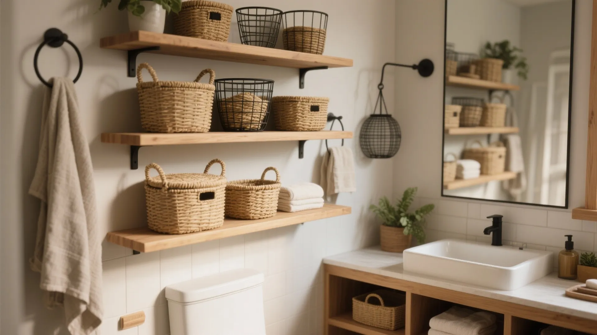 10 Decorative Baskets for Bathroom: Practical and stylish ideas from a senior interior designer to maximize small bathroom storage