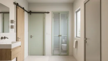 5 Toilet Bathroom Door Design Ideas That Maximize Space
