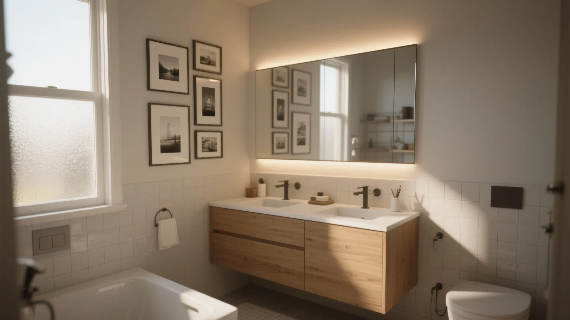 Small Bathroom Photo Ideas — 5 Creative Tips: How I use photos to make tiny bathrooms feel personal, bigger, and more functional — five practical inspirations