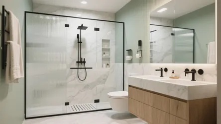 5 bathroom glass design ideas that elevate small spaces