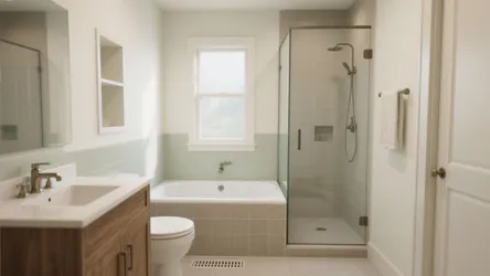5 Bathroom Designs with Shower and Tub