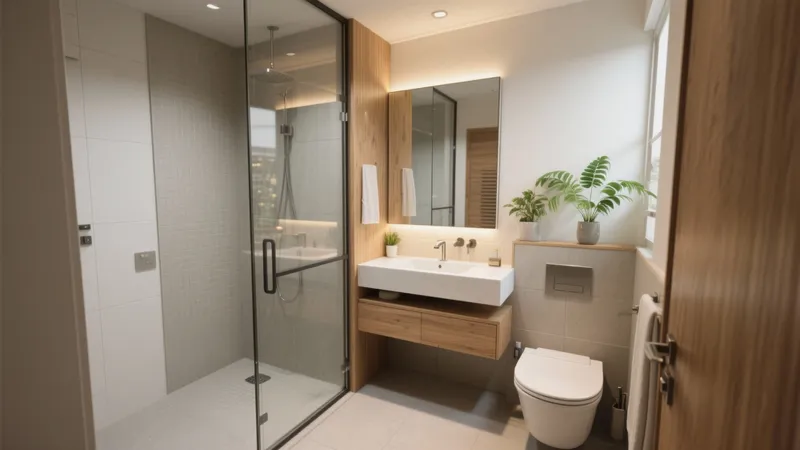 Modern Spa-Inspired Bathroom Design with Natural Elements