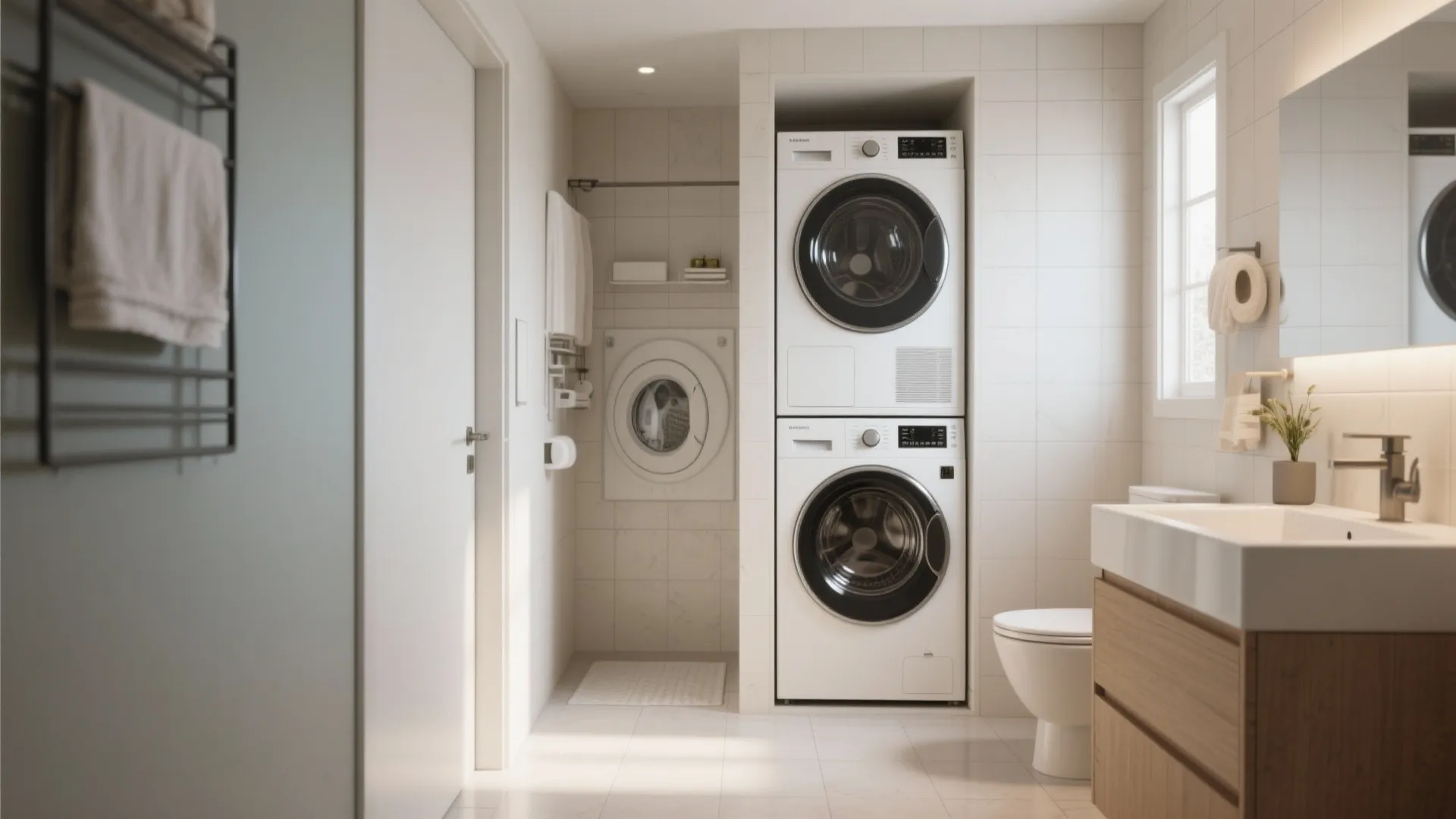 10 Smart Bathroom & Laundry Room Combo Ideas: Creative ways to merge bathroom and laundry spaces without losing style or function.