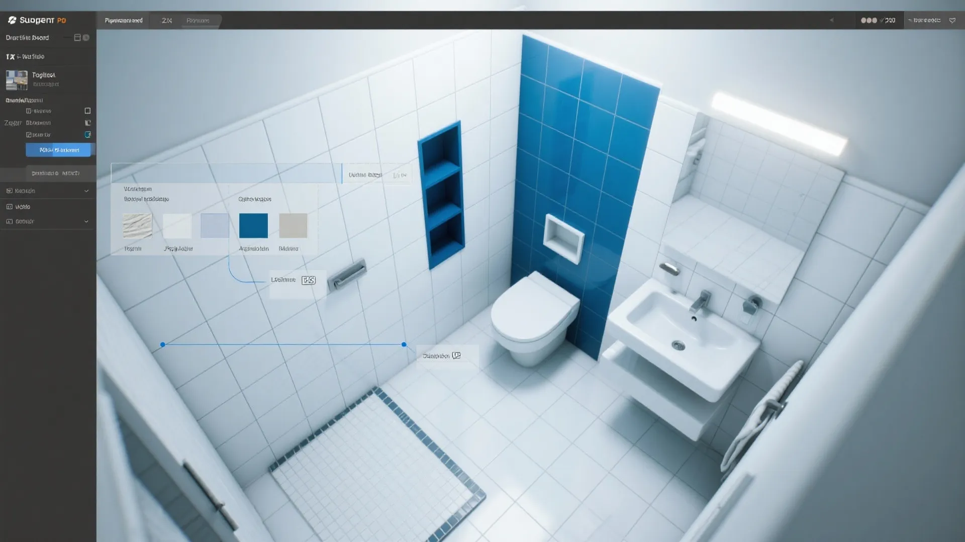How I Plan Blue and White Tile in Small Baths