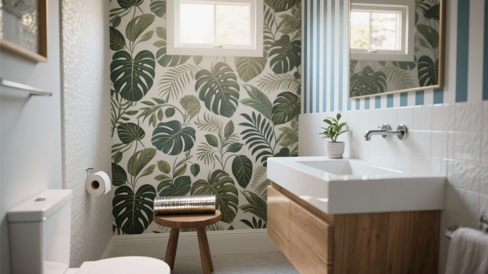 5 Wallpaper Ideas for Small Bathrooms: Creative, practical wallpaper tips to make your small bathroom feel larger and stylish