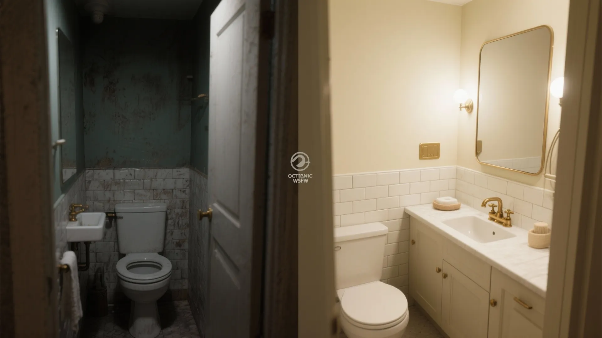 4. Cream in Small Bathrooms