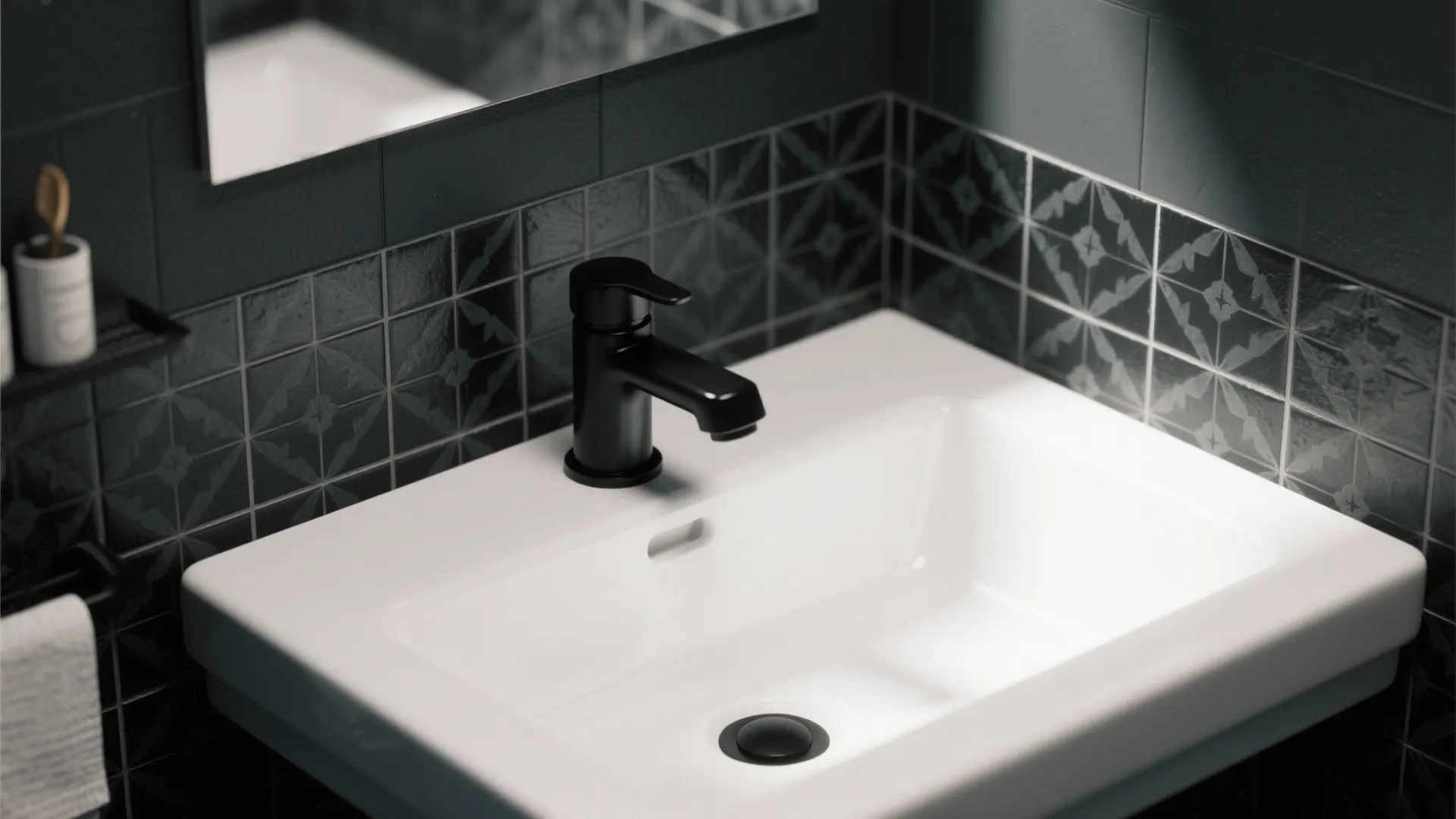 3. Small Bathroom, Big Contrast