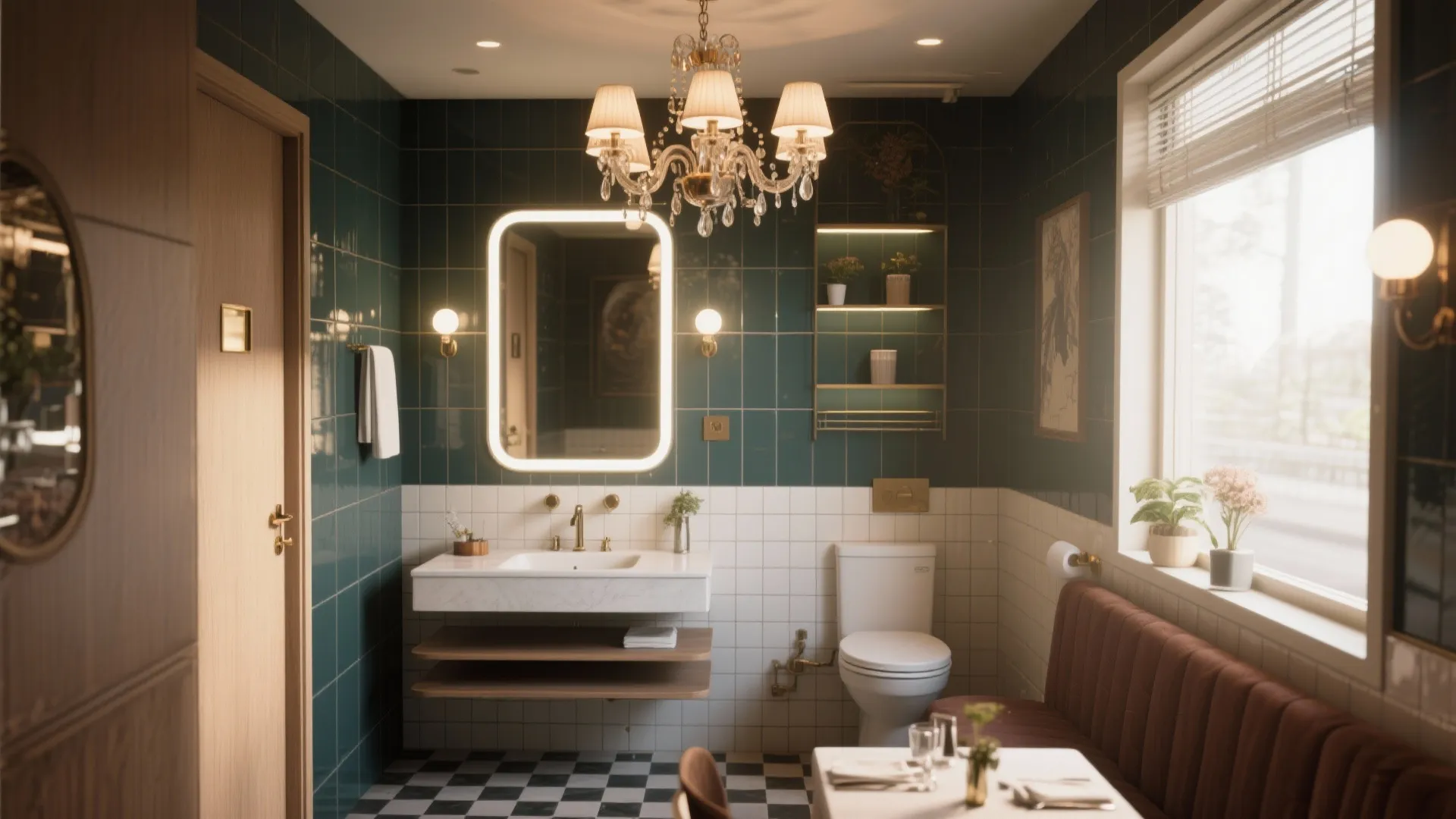 Creative Small Restaurant Bathroom Ideas