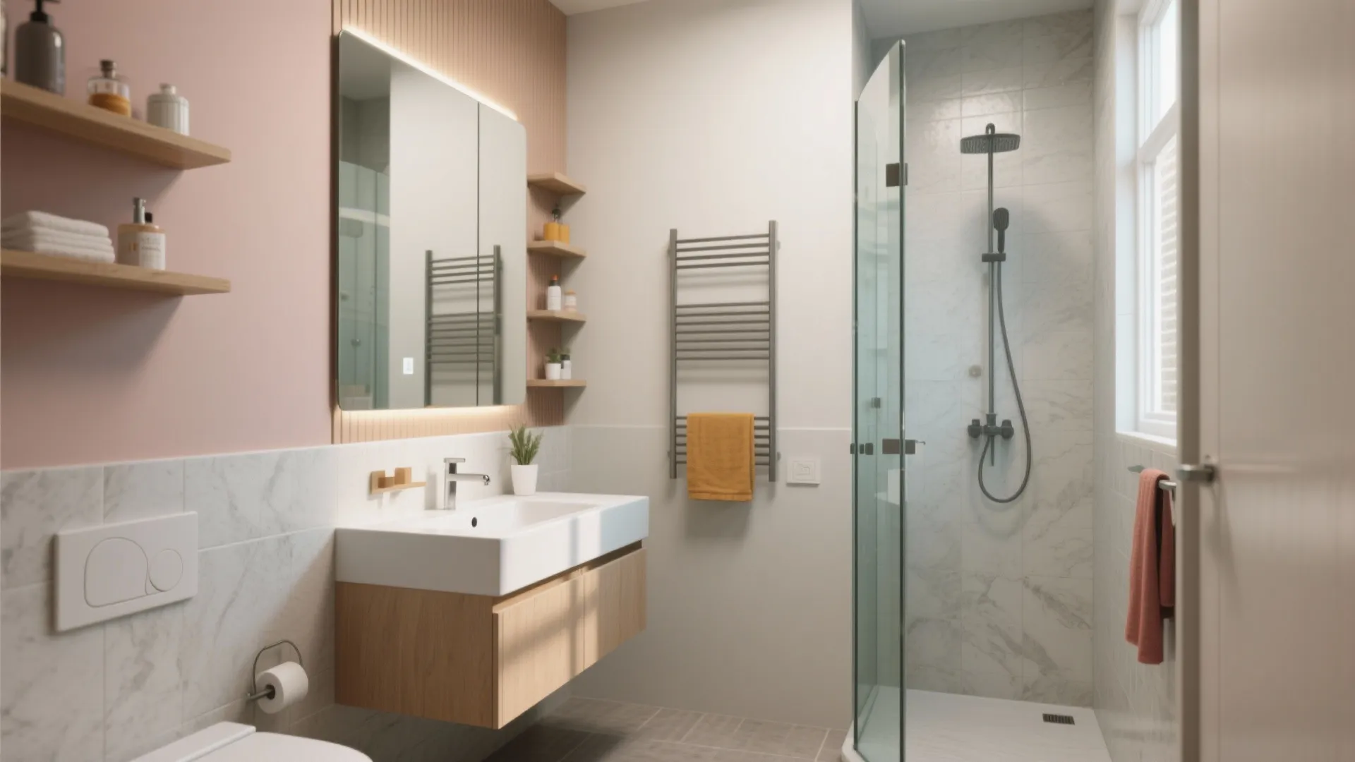 5 Small Bathroom Decorating Ideas: Creative and practical tips to transform a tiny bathroom into a stylish, functional space.