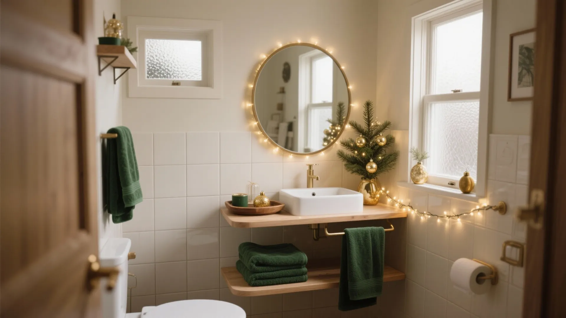 Christmas Bathroom Decor: 5 Festive Ideas: Quick, cozy and safe ways I decorate small bathrooms for Christmas—practical tips from a designer.