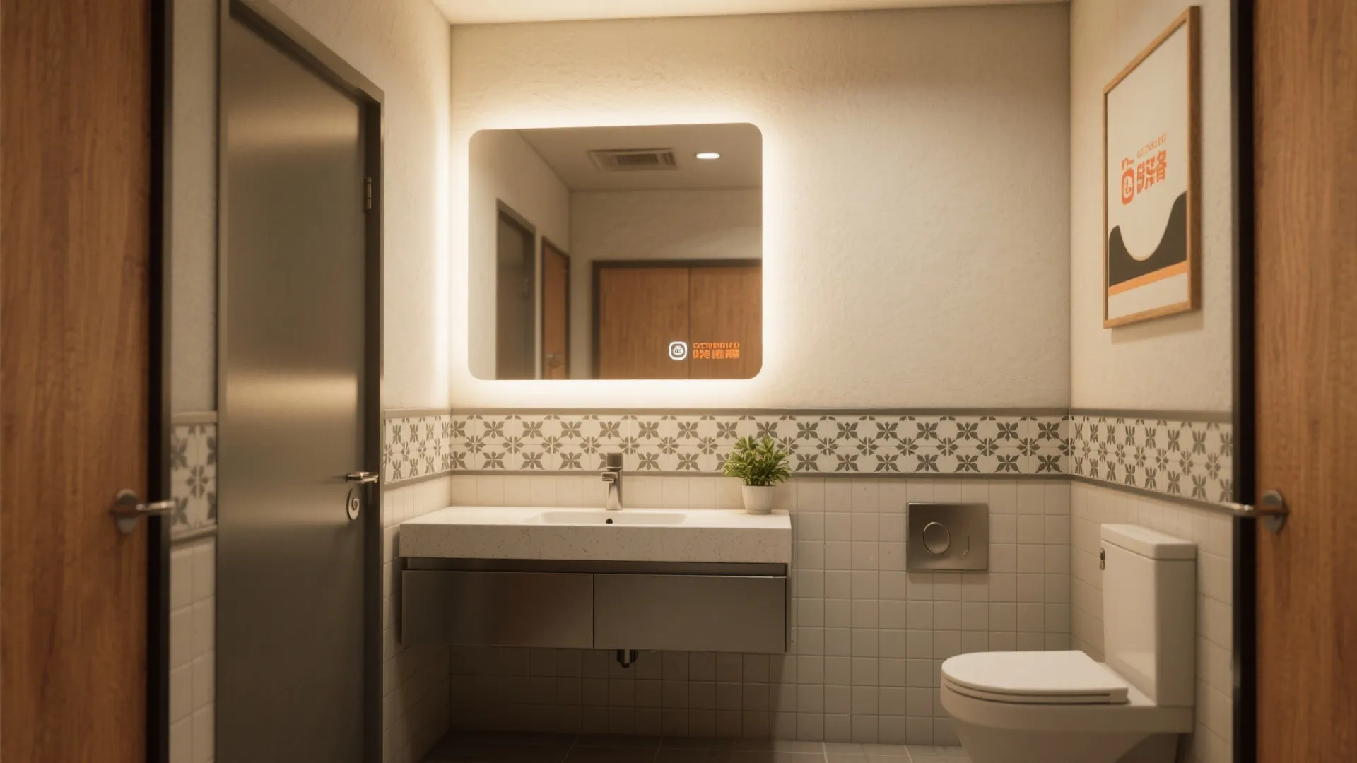 Restaurant Bathroom Decorating Ideas — 5 Tips: Practical and playful restaurant bathroom decorating ideas to transform small washrooms into memorable spaces