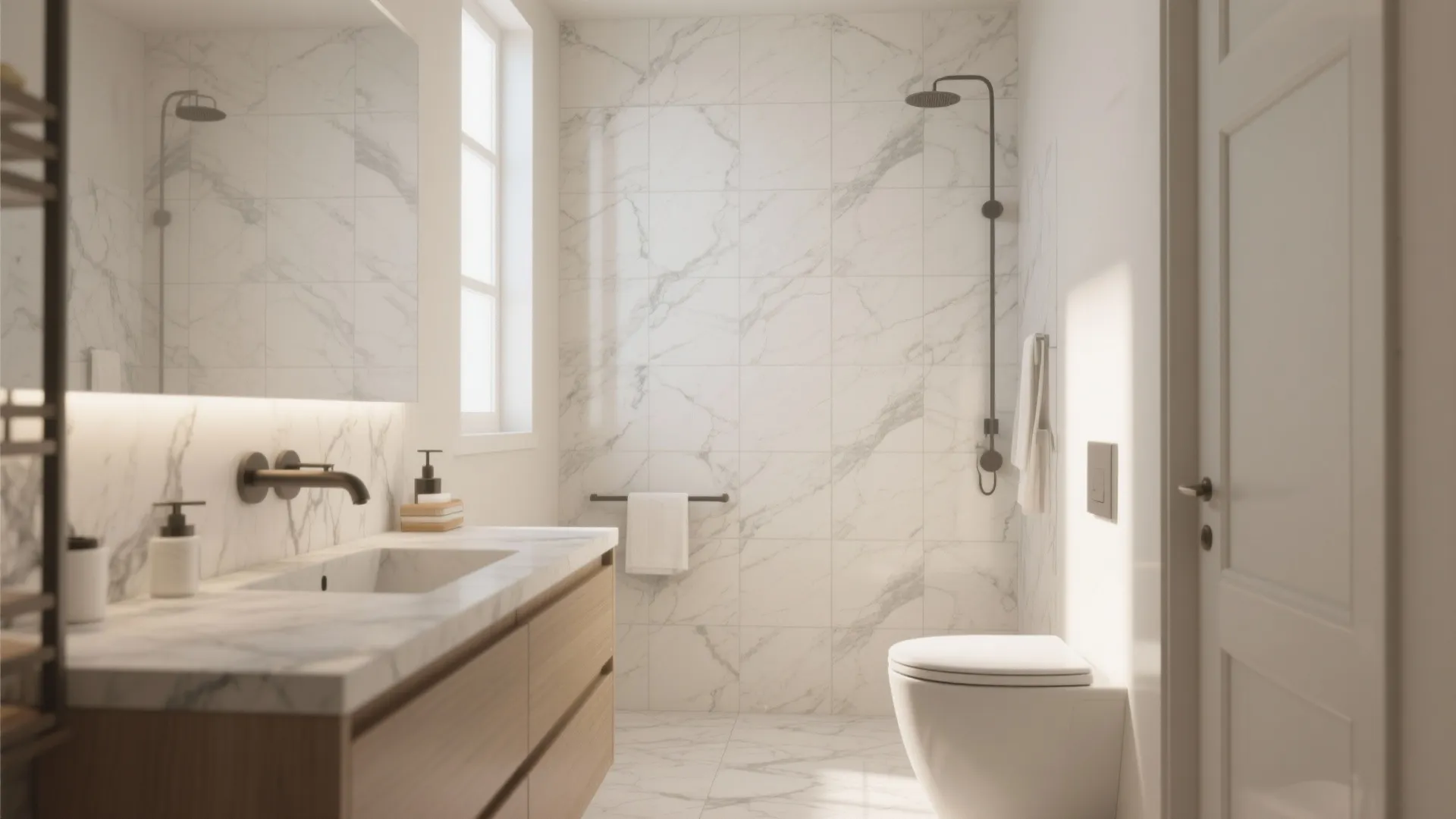 10 Bathroom Remodel Ideas with Marble & Porcelain