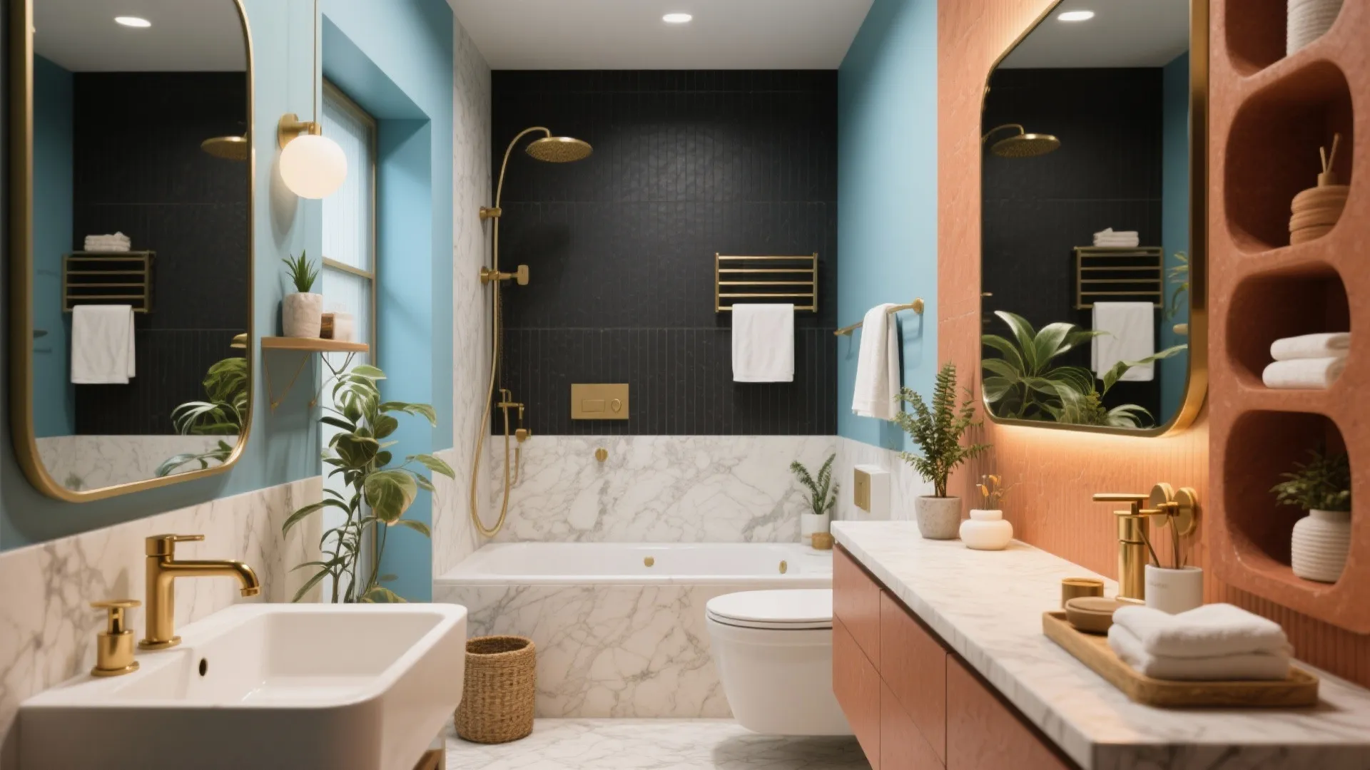 10 Painting Ideas for a Stunning Bathroom: Small space, big impact – transform your bathroom with these creative painting ideas