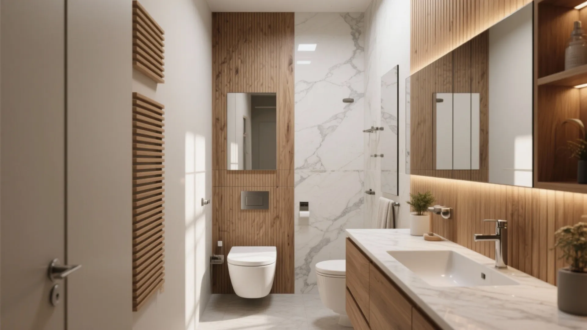 10 Creative Small Bathroom Wall Panel Ideas: Maximize style and function in a compact bathroom with these wall panel inspirations.