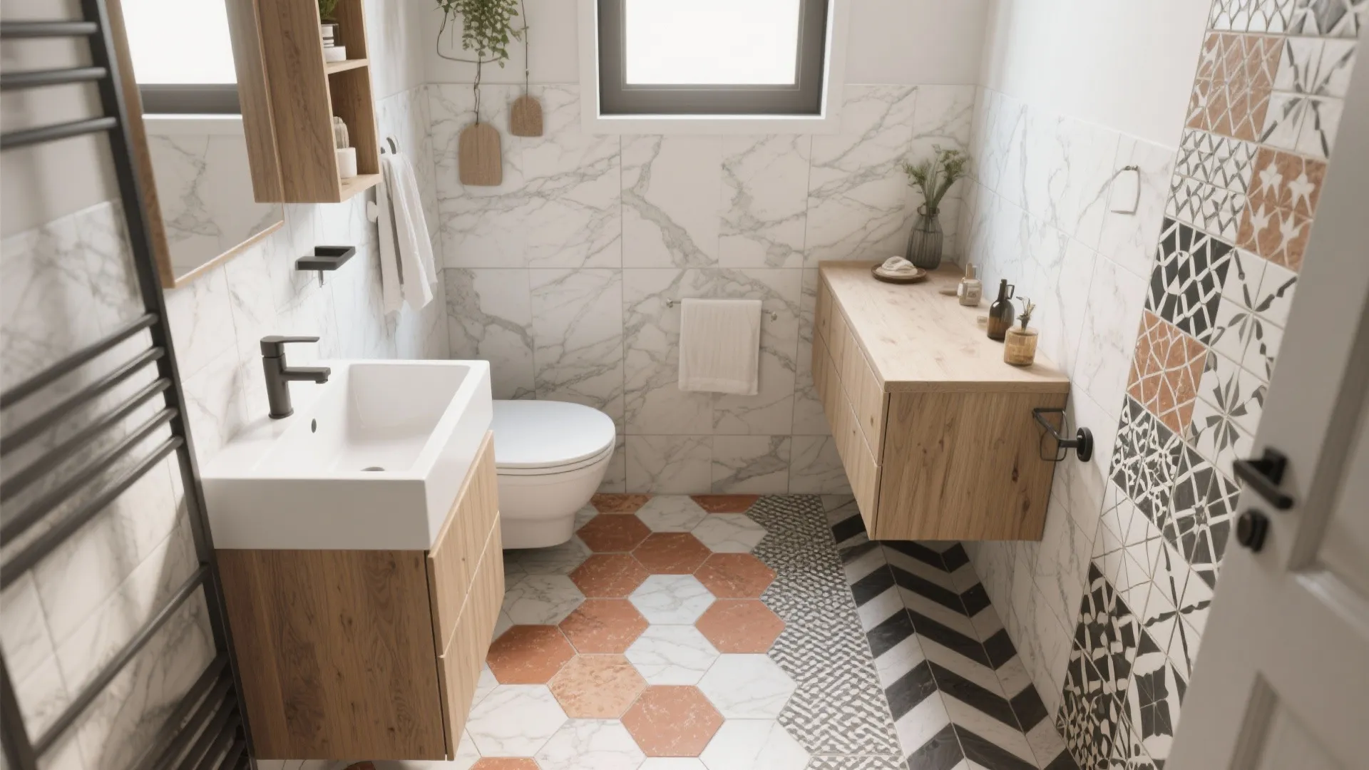 10 Tile Flooring Bathroom Ideas: Creative and practical bathroom tile flooring inspirations from my 10+ years of design experience