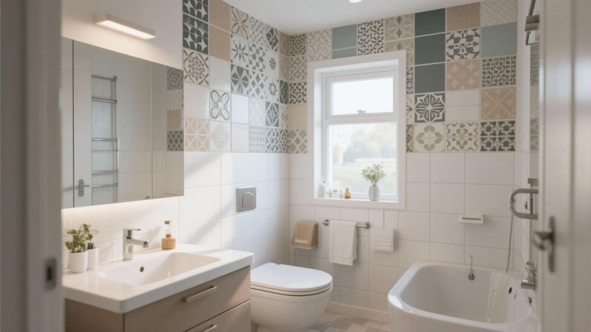 10 Bathroom Wall Tile Ideas for Small Bathrooms: Clever tile tricks to make your small bathroom look bigger and more stylish