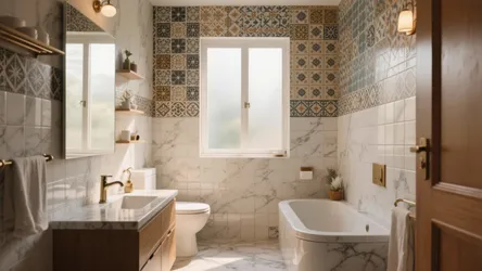 10 Small Bathroom Tile Design Ideas India