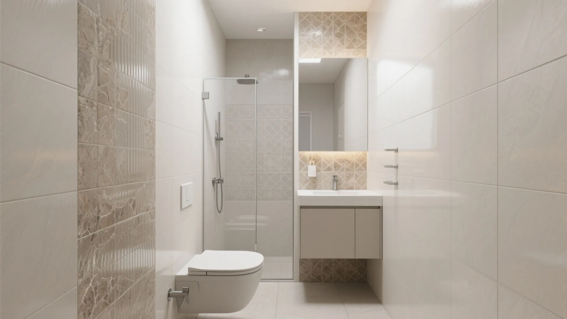 Johnson bathroom wall tiles design: 5 ideas