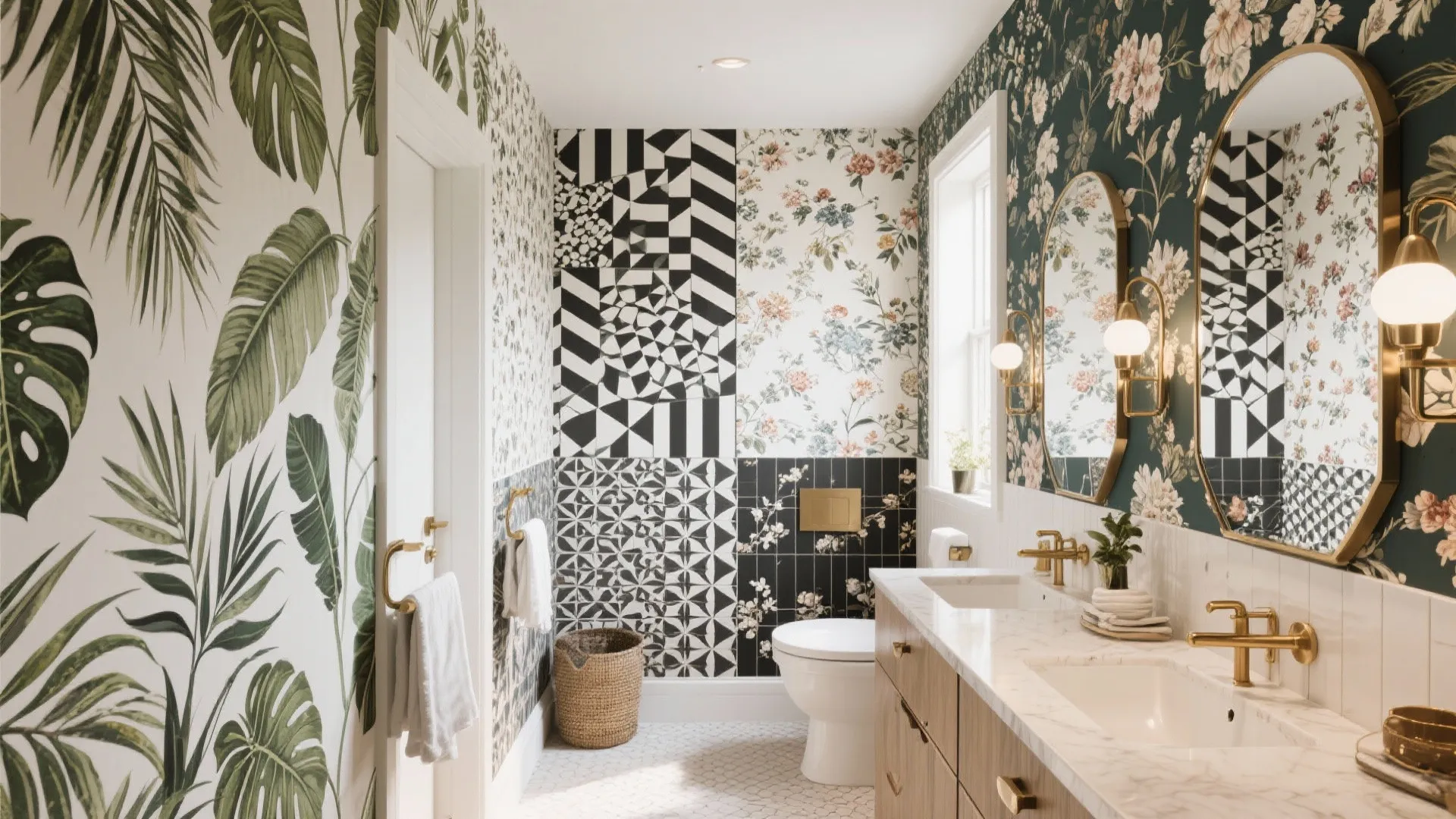 10 Wallpaper Bathroom Ideas You’ll Love: Small bathrooms, big personality — here are 10 creative wallpaper ideas from my design journey.