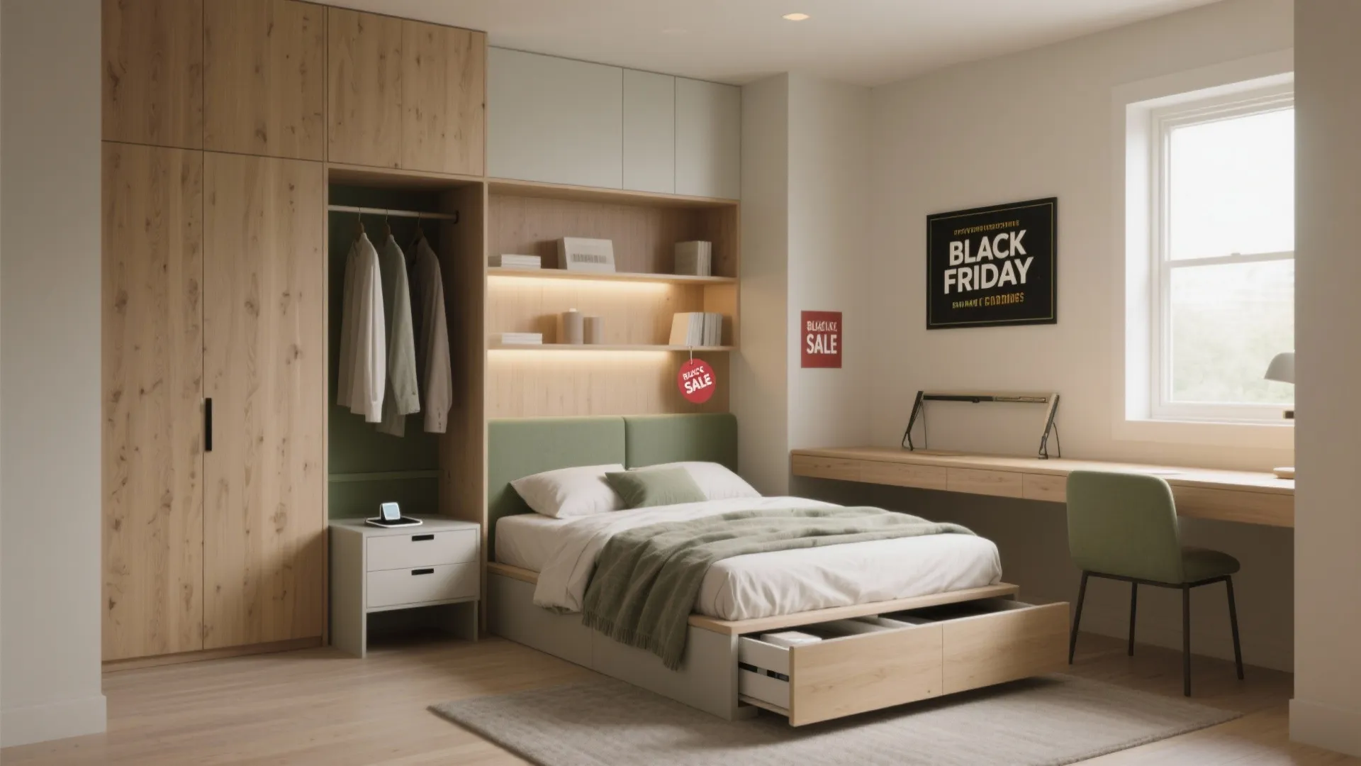 Black Friday Bedroom Furniture: 5 Small-Space Inspirations: Smart Black Friday bedroom furniture ideas to maximize comfort and style in compact spaces