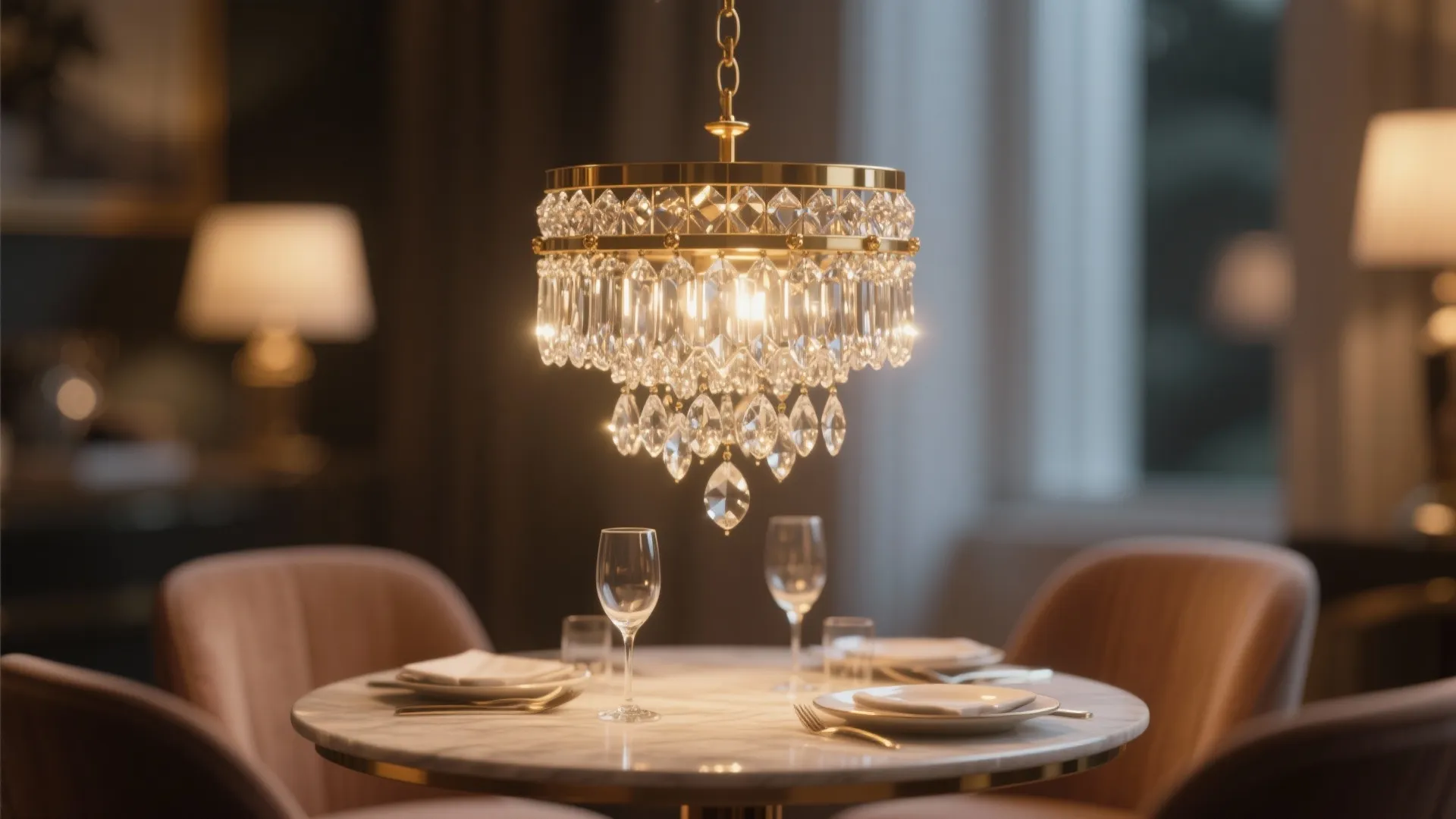 5. Statement Small Chandelier for Intimacy