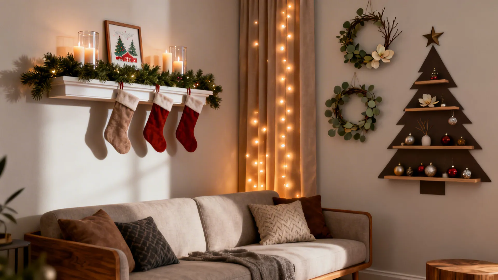 5 Festive Christmas Wall Decor Ideas: Small living room? Big holiday spirit — 5 creative Christmas wall decor ideas that save space and boost cheer