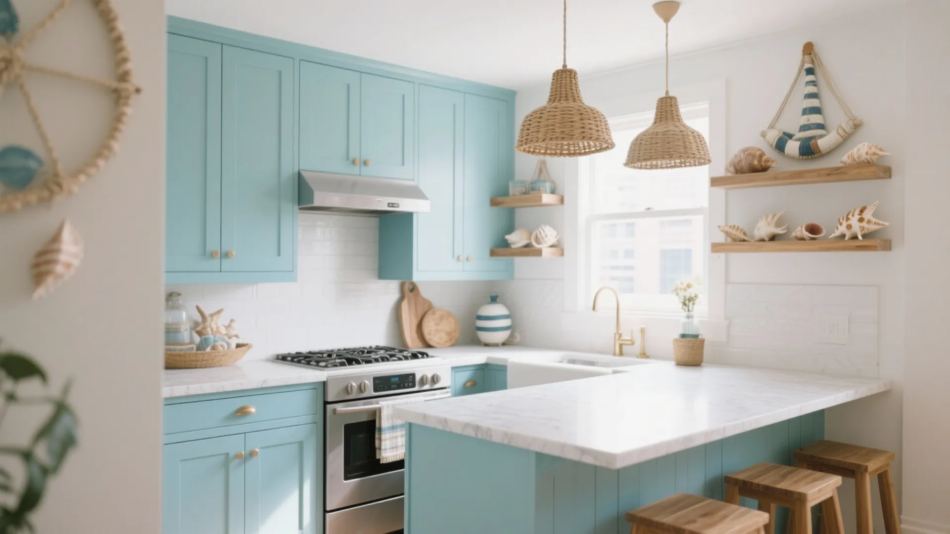 10 Coastal Kitchen Design Ideas to Try: Bring the calm and charm of the coast into your kitchen with these creative, space–savvy ideas from my years of design experience.