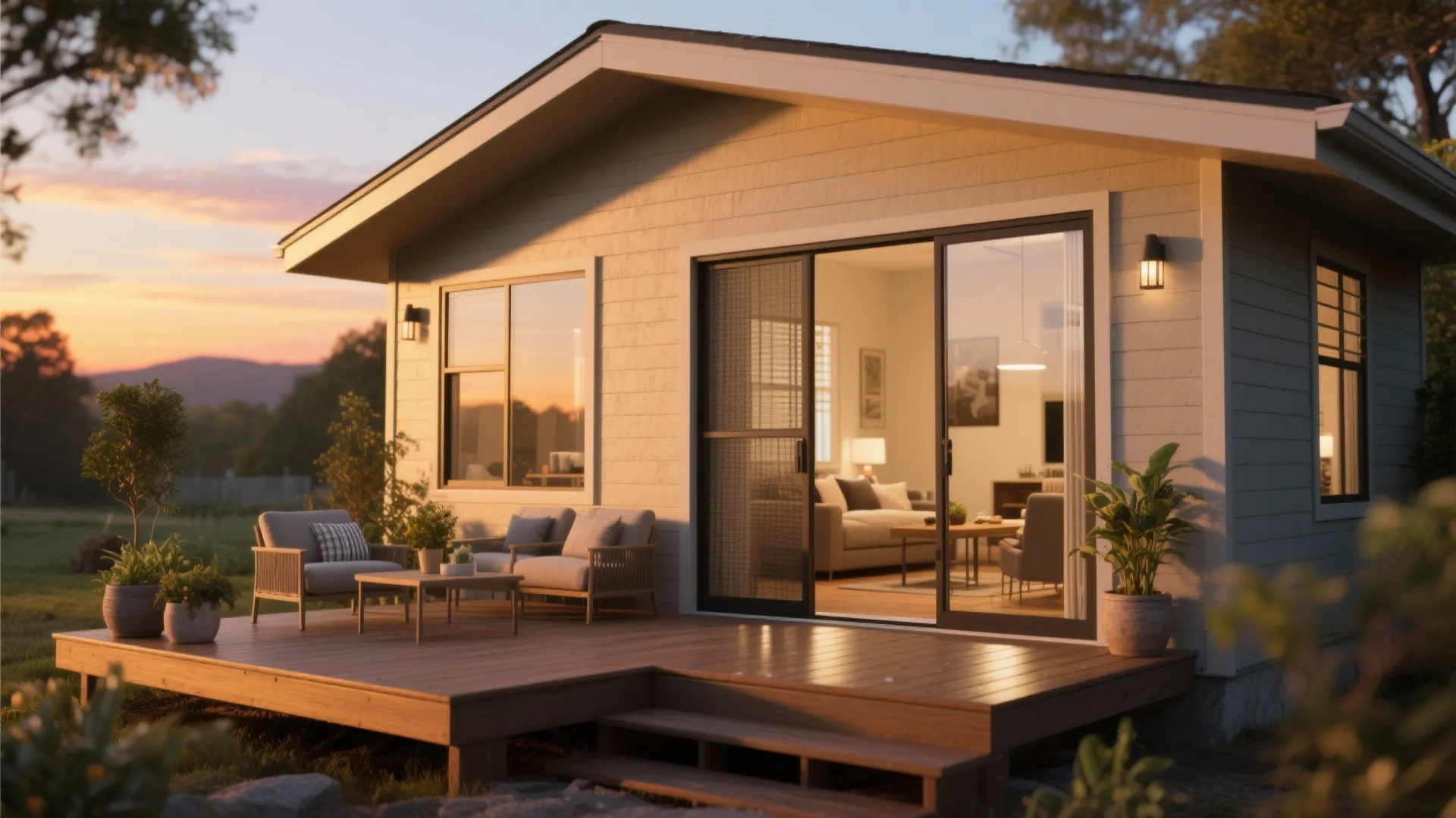 4. Extend living outdoors with a small patio or deck